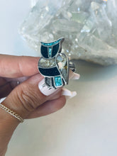 Load image into Gallery viewer, Size 6.5 Owl Inlay Ring