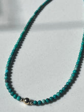 Load image into Gallery viewer, Turquoise Beaded Necklaces with Gold Beads