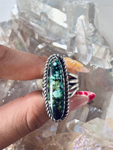 Load image into Gallery viewer, Size 8 Genuine Turquoise Sterling Silver Ring