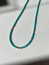 Load image into Gallery viewer, Turquoise and Gold Beaded Necklace