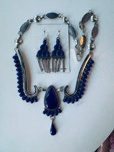Load image into Gallery viewer, Lapis Necklace and Earrings Set