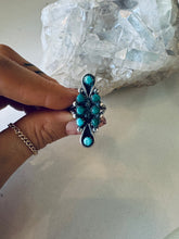Load image into Gallery viewer, Size 5.5 Vintage Turquoise and Sterling Ring