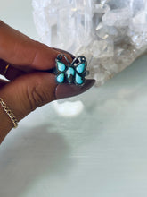 Load image into Gallery viewer, Size 8 Vintage Turquoise Butterfly Ring