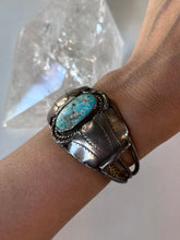 Load image into Gallery viewer, Turquoise and Sterling Silver Cuff