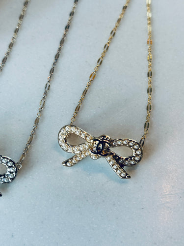 GOLD Vintage Chanel Bow Necklace