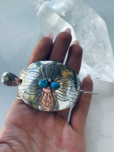 Load image into Gallery viewer, Sterling and Turquoise Hair Pin