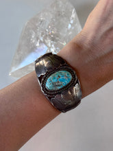 Load image into Gallery viewer, Turquoise and Sterling Silver Cuff