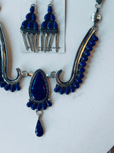 Load image into Gallery viewer, Lapis Necklace and Earrings Set