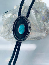 Load image into Gallery viewer, Vintage Bolo Tie Sterling and Turquoise