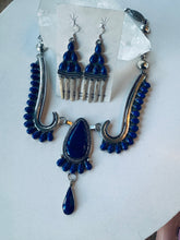 Load image into Gallery viewer, Lapis Necklace and Earrings Set