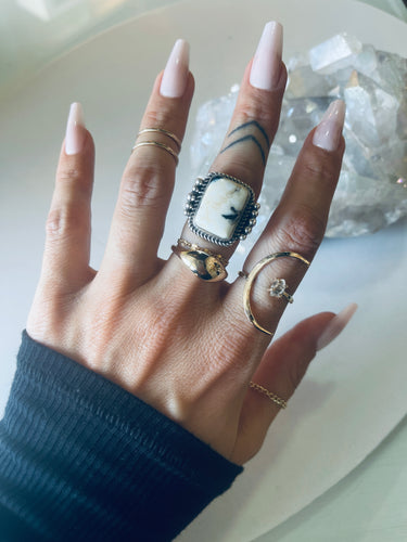 Size 7.5 White Buffalo Ring