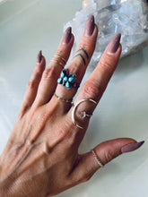 Load image into Gallery viewer, Size 8 Vintage Turquoise Butterfly Ring