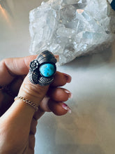 Load image into Gallery viewer, Size 6 Turquoise and Sterling Silver Ring
