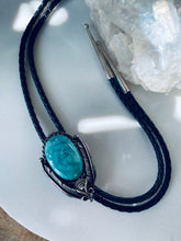 Load image into Gallery viewer, Sterling and Turquoise Bolo Tie