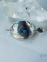 Load image into Gallery viewer, Sterling and Turquoise Hair Pin