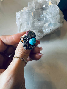 Size 6 Turquoise and Sterling Silver Ring