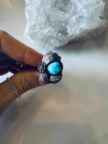 Size 6 Turquoise and Sterling Silver Ring