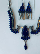 Load image into Gallery viewer, Lapis Necklace and Earrings Set