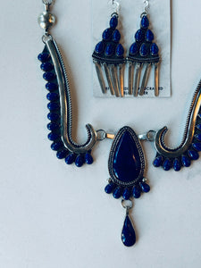 Lapis Necklace and Earrings Set