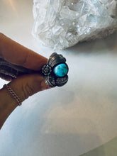 Load image into Gallery viewer, Size 6 Turquoise and Sterling Silver Ring