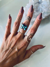 Load image into Gallery viewer, Size 8 Vintage Turquoise Butterfly Ring