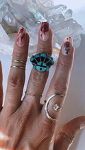 Load image into Gallery viewer, Size 5 Inlay Turquoise and Jet Ring