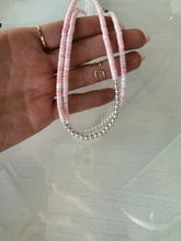 Load image into Gallery viewer, Pink Conch and Sterling Necklace 16”