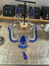 Load image into Gallery viewer, Lapis Necklace and Earrings Set