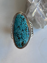 Load image into Gallery viewer, X-Large Spiderweb Turquoise Cuff