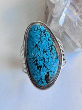 Load image into Gallery viewer, X-Large Spiderweb Turquoise Cuff