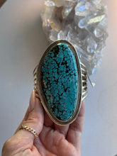 Load image into Gallery viewer, X-Large Spiderweb Turquoise Cuff