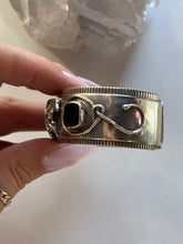Load image into Gallery viewer, Wild Horses Sterling and Onyx Cuff