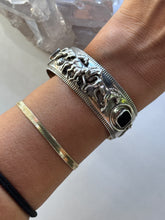 Load image into Gallery viewer, Wild Horses Sterling and Onyx Cuff