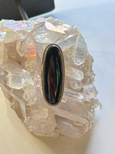 Load image into Gallery viewer, Size 10 Sterling Silver and Onyx Ring