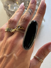 Load image into Gallery viewer, Size 10 Sterling Silver and Onyx Ring