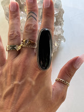 Load image into Gallery viewer, Size 10 Sterling Silver and Onyx Ring