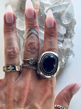 Load image into Gallery viewer, Size 9 Sterling Silver Onyx Ring