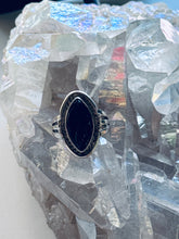 Load image into Gallery viewer, Size 8 Sterling Silver Onyx Ring