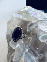 Load image into Gallery viewer, Size 8 Sterling Silver Onyx Ring