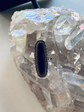 Load image into Gallery viewer, Size 6.5 Sterling Silver Onyx Ring
