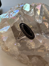 Load image into Gallery viewer, Size 8.5 Onyx Sterling Silver Ring