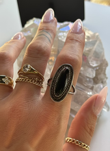 Load image into Gallery viewer, Size 8.5 Onyx Sterling Silver Ring