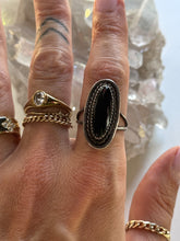 Load image into Gallery viewer, Size 8.5 Onyx Sterling Silver Ring