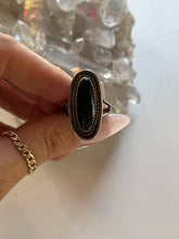 Load image into Gallery viewer, Size 8.5 Onyx Sterling Silver Ring