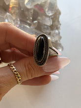 Load image into Gallery viewer, Size 8.5 Onyx Sterling Silver Ring