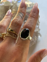Load image into Gallery viewer, Size 8 Sterling Silver Onyx Ring