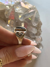 Load image into Gallery viewer, Size 8.5 Onyx Sterling Silver Ring