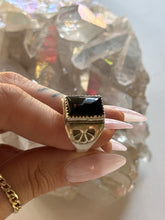 Load image into Gallery viewer, Size 8.5 Onyx Sterling Silver Ring