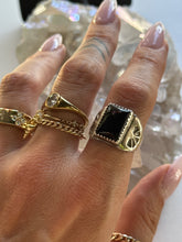 Load image into Gallery viewer, Size 8.5 Onyx Sterling Silver Ring