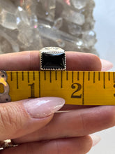 Load image into Gallery viewer, Size 8.5 Onyx Sterling Silver Ring